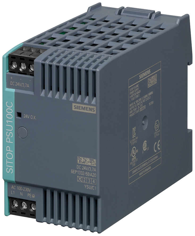 NAPAJANJE SITOP PSU100C, ULAZ: 120-230VAC (110-300VDC), IZLAZ: 24VDC/3.7A