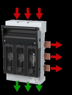 HORIZONTALNI RASTAVLJAČ SA OSIGURAČIMA, MODUL ZA NAPAJANJE NV1, IN=250A, 3P, 60 MM 