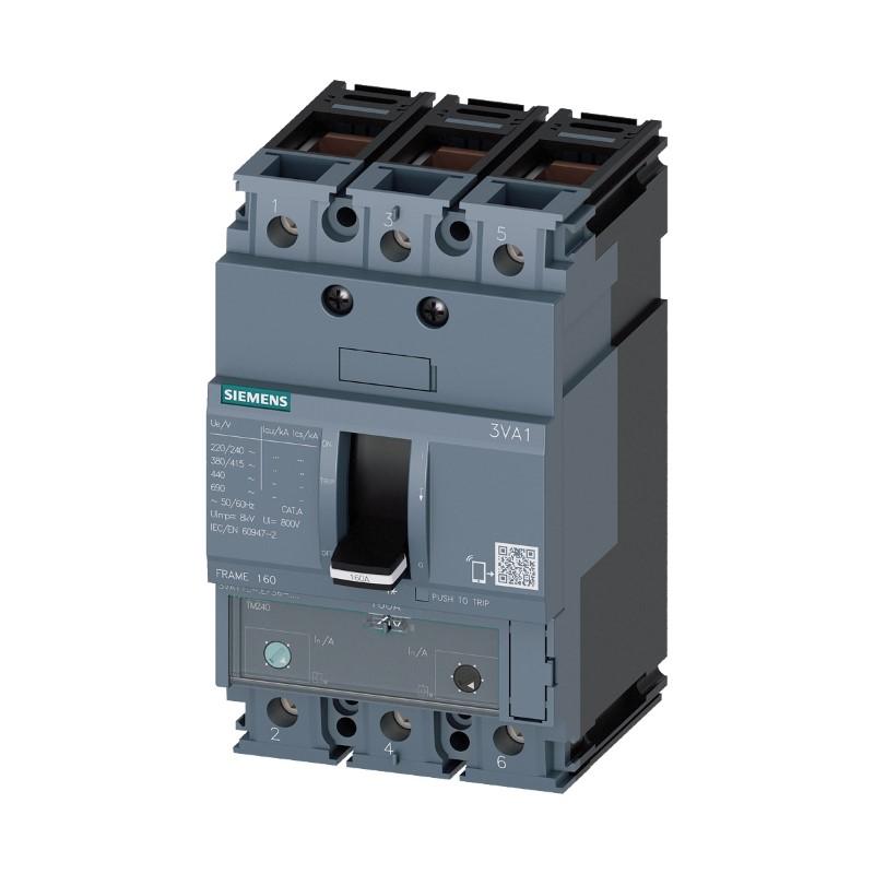 KOMPAKTNI PREKIDAČ, 3VA2, 3P, IN=630A, ICU=55KA, ETU350, PRIKLJUČAK ZA PAPUČICU