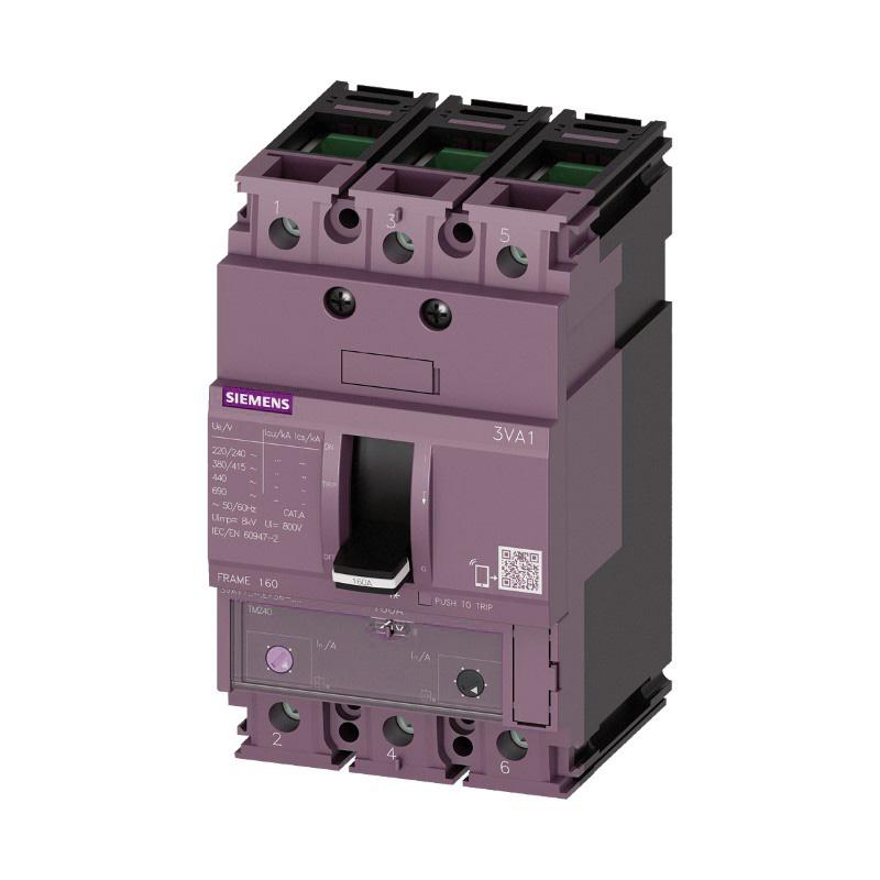 KOMPAKTNI PREKIDAČ, 3VA2, 3P, IN=630A, ICU=55KA, ETU350, PRIKLJUČAK ZA PAPUČICU